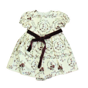 Edghill Collection Girls Ivory | Burgundy Floral Dress size: 9 Months